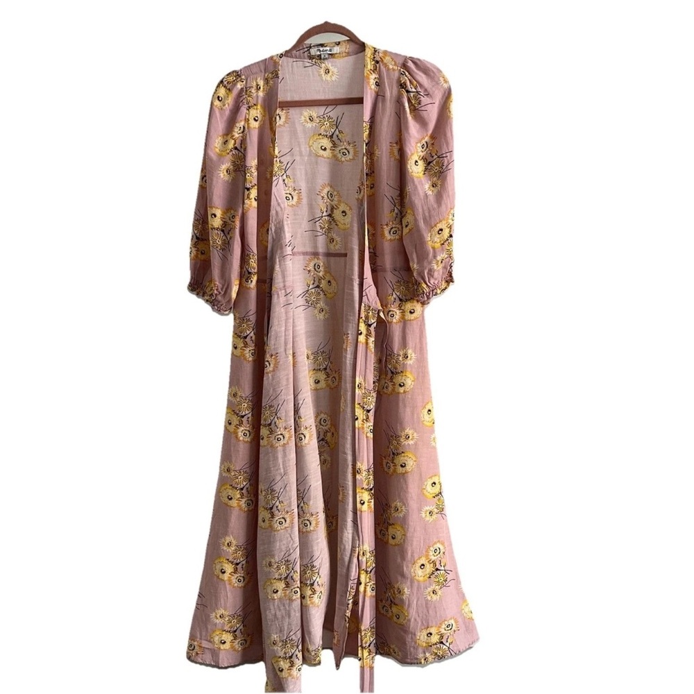 Madewell Pink Puff Sleeve Maxi Dress - Picture 3 of 6